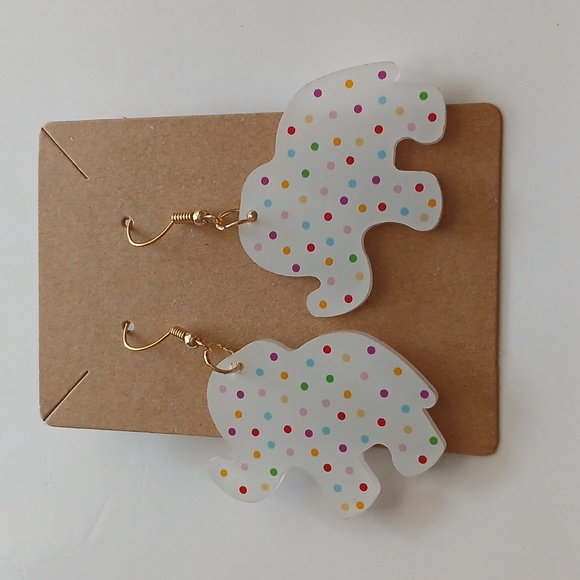 Fashion Jewelry Multicolor Elephant Earrings - Picture 2 of 4